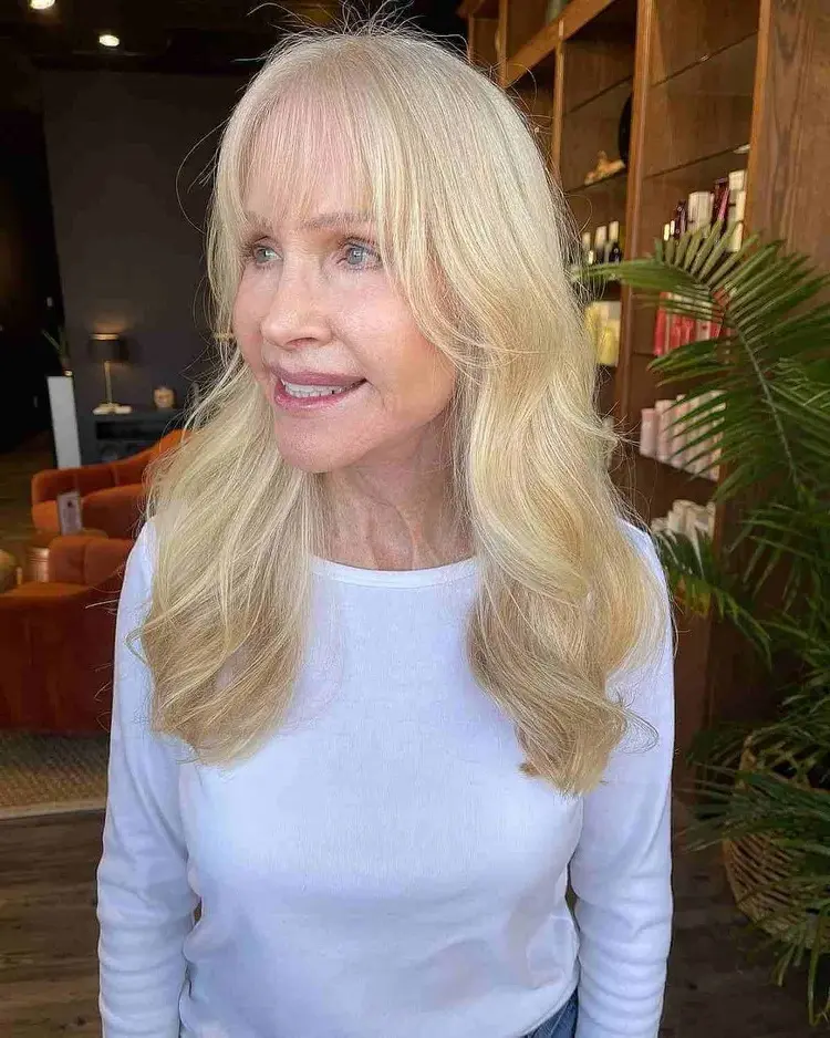 how-to-style-long-hair-after-70-years-woman's-hair-70-years-fine-hair-with-fringe