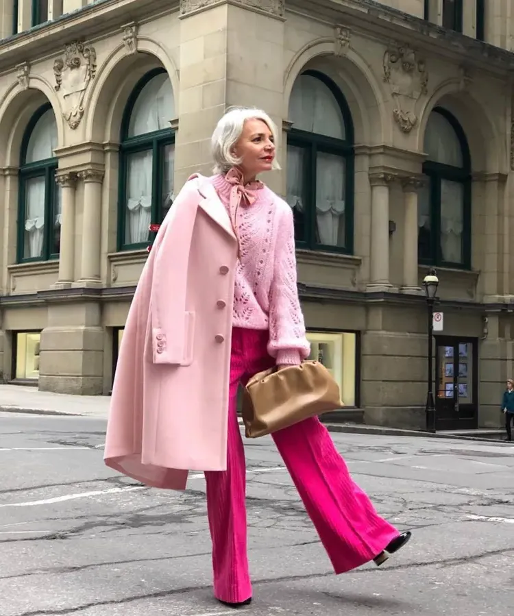 how to wear pink at 50 years old to look younger 2023