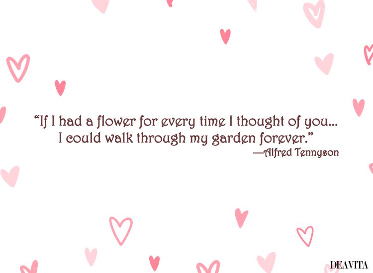 if I had a flower every time I thought of you Alfred Tennyson quote