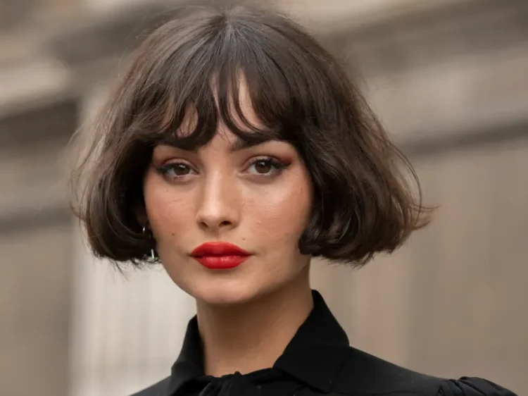 french bob with bangs layered hairstyles for short hair