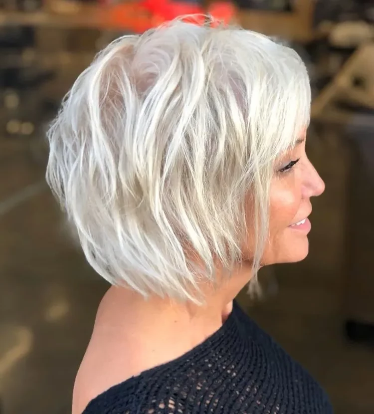 layered inverted bob with tapered bangs women over 60