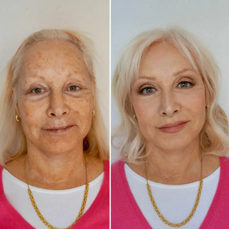 luce un maquillaje más joven antes y después con el maquillaje de ojos adecuado