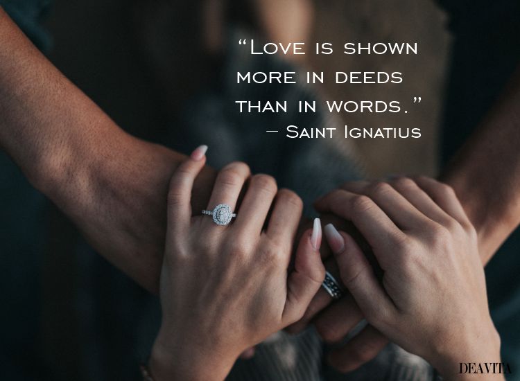 love is shown more in deeds than in words