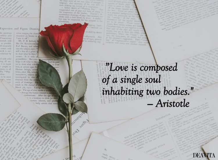 love quote aristotle two hearts one soul
