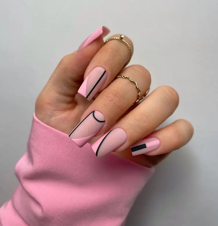 matte nails ideas trendy cute pink shade and color