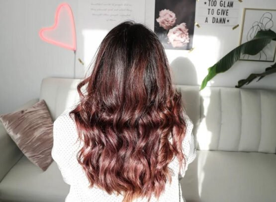 mauve hair_hailey bieber hair
