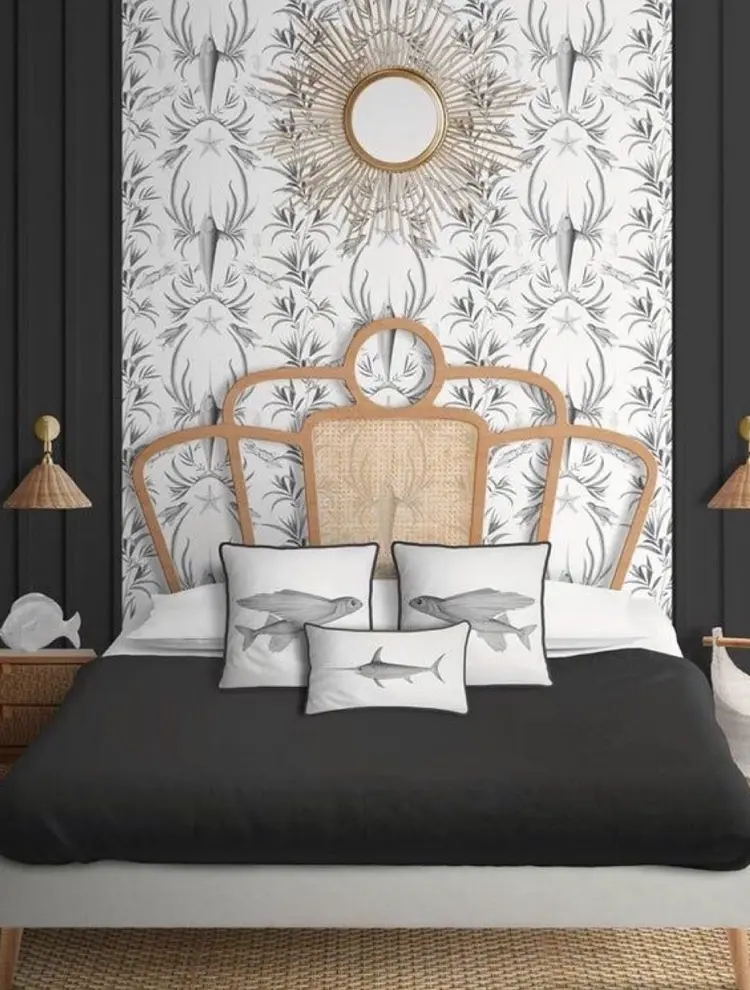 mirror boho wallper decoration bedroom interior design ideas art decor
