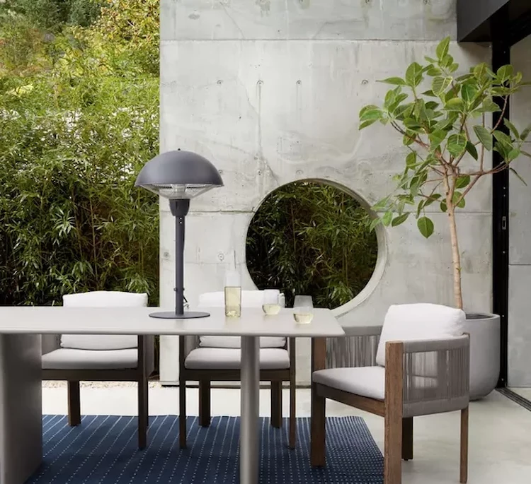 modern outdoor space with concrete wall to make your home look more expensive