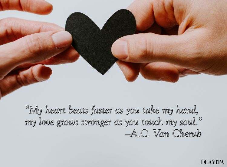 my heart beats faster my love grows stronger quote