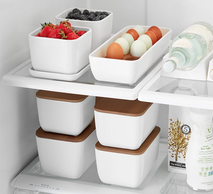organize a fridge Marie Kondo method