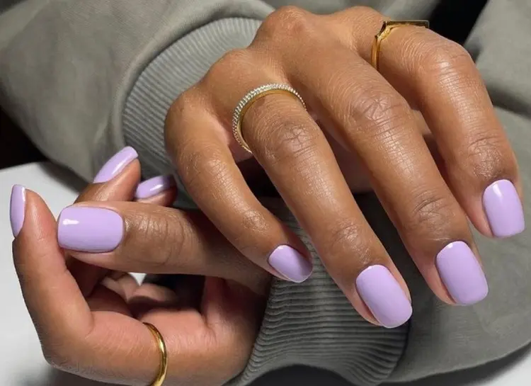 pastel purple short nails idea 2023 design art shape