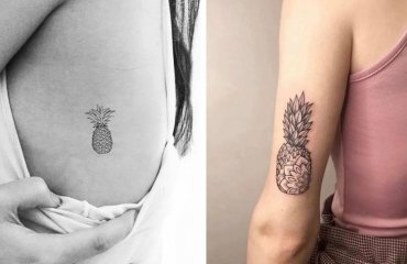 pineapple tattoo_what does an upside down tattoo of a pineapple mean