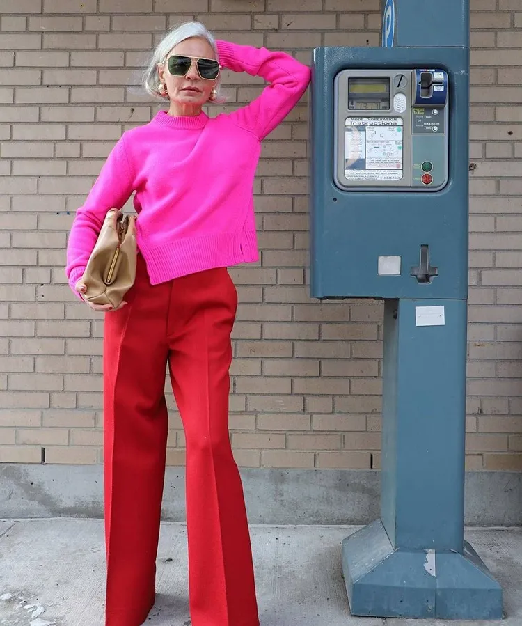 pink and red combo for women over fifty how to dress to impress stylish chic