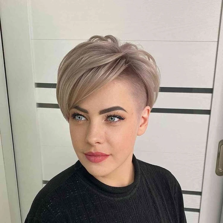 shaved hairstyle for short hair