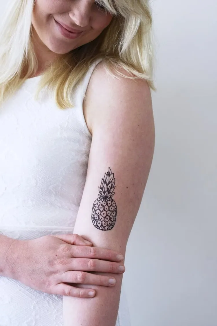 temporary-tattoos_temporary pineapple tattoo