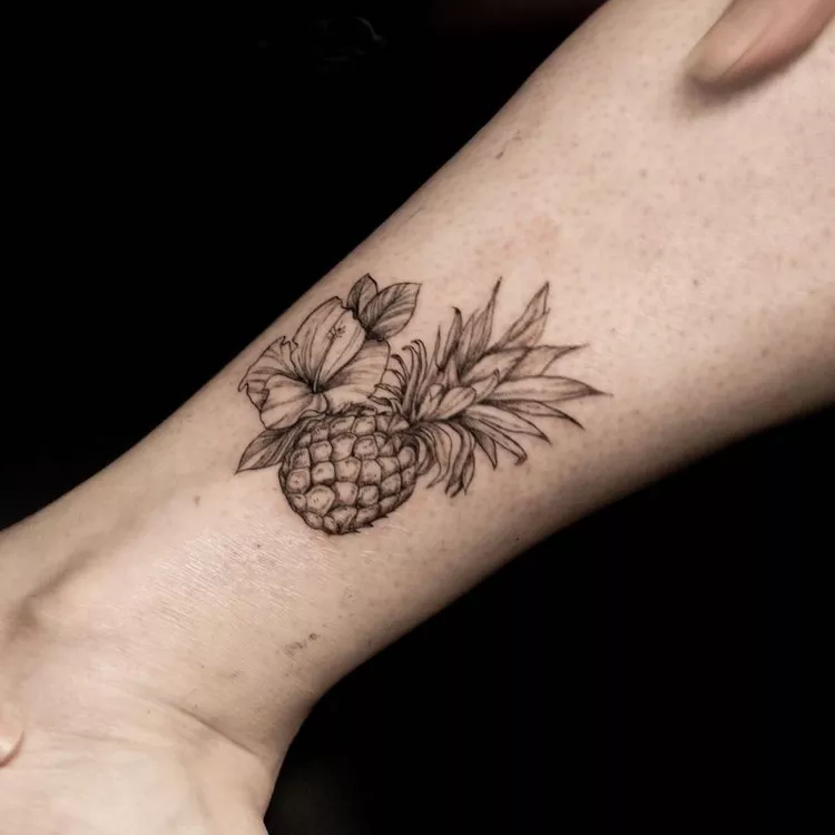 tropical flowers tattoo_floral tattoos
