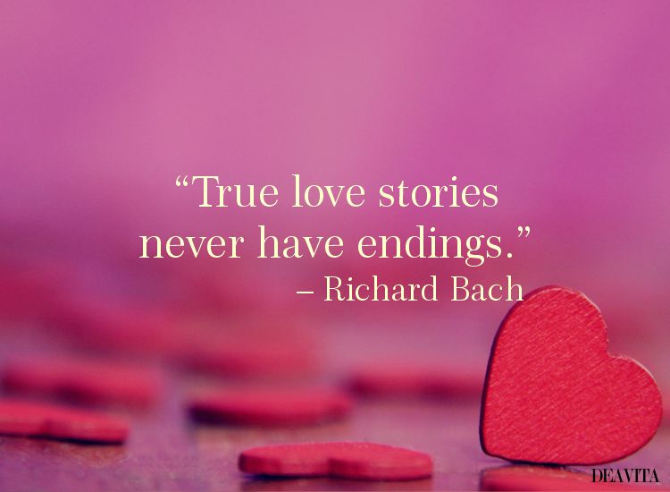 romantic quotes true love stories never have endings