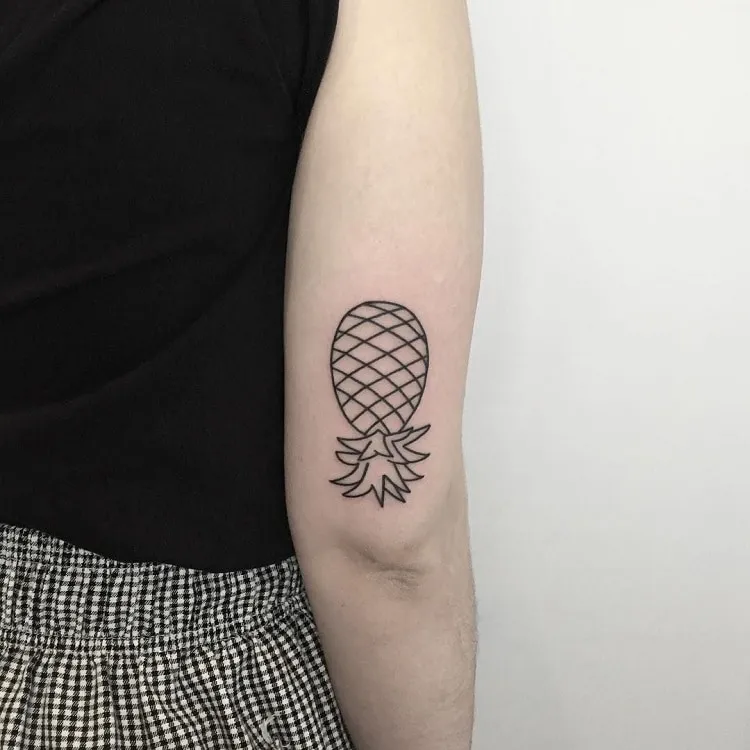 upside down pineapple tattoo_upside down pineapple tattoo meaning