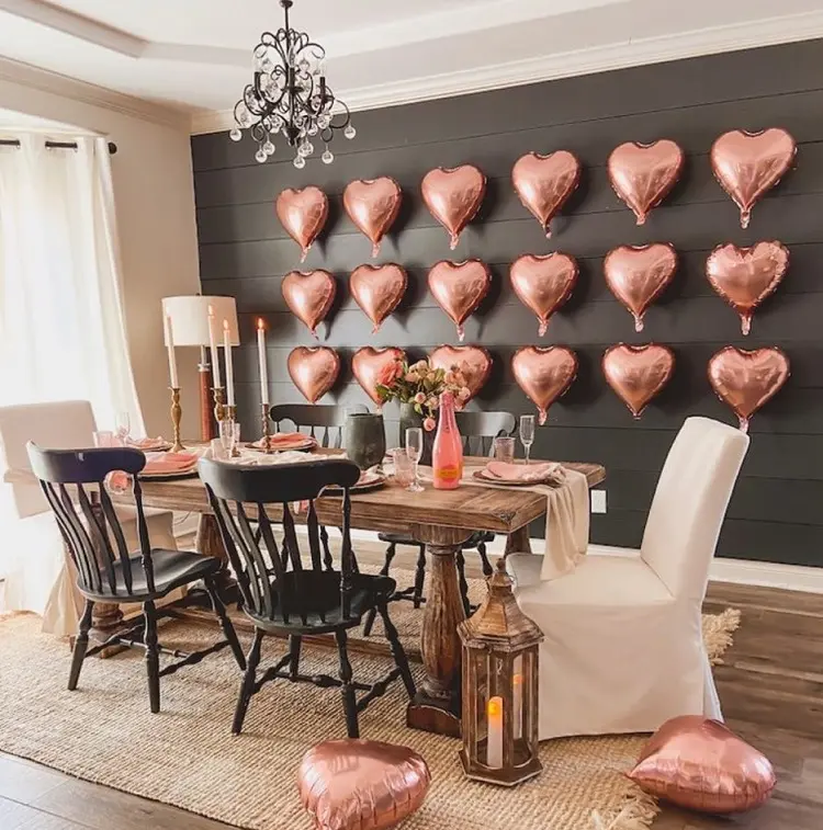 valentines day heart balloons decoration pink how to decorate at home 2023