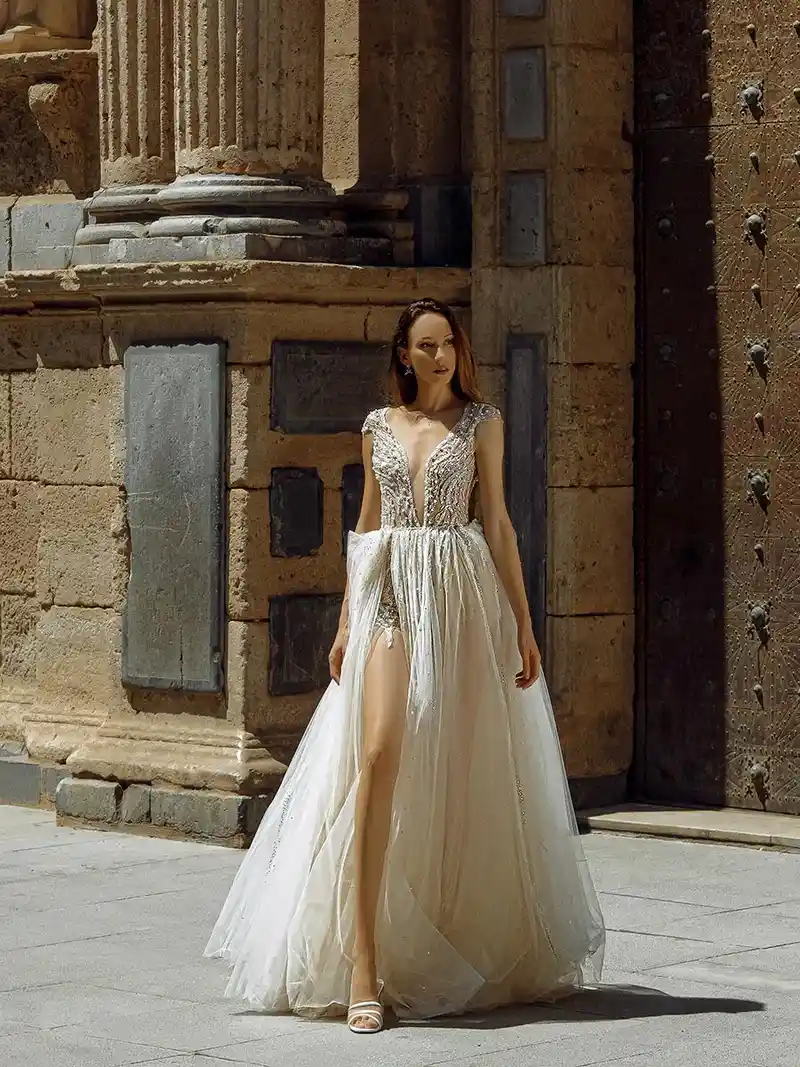 wedding dress with removable skirt chic elegant bridal style