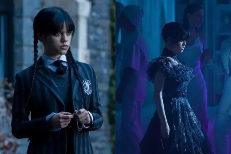 what outfit does Wednesday Addams wear_jenna ortega