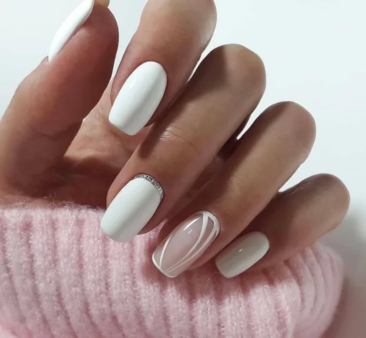 white manicure Nail colors January 2023