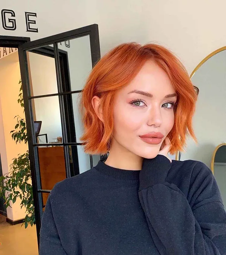 Copper Bob Hairstyle Trend Short Hairstyles hair colors spring 2023