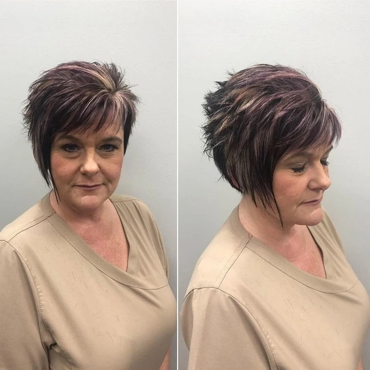 Short asymmetrical hairstyles for women over 60 pixie haircut
