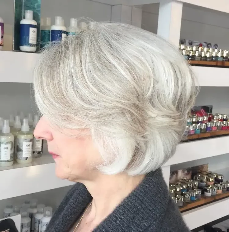 Short hairstyles gray hair modern bob hairstyles women over 60