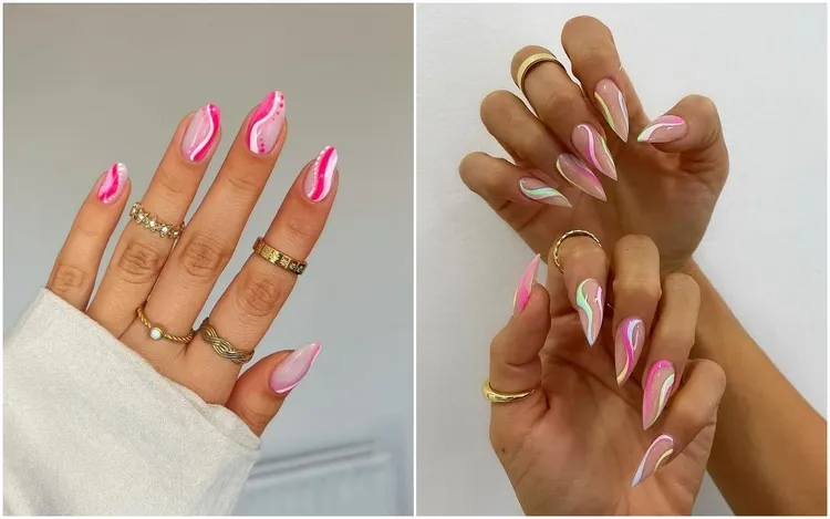 What are swirl nails trendy manicure ideas
