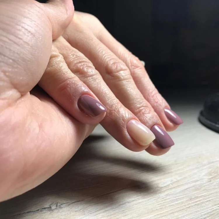 best nail shape for over 60 short lilac nails