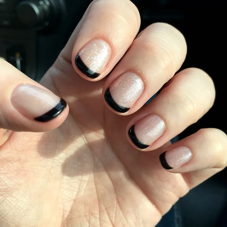 black-french-tip-nails-with-sparkle