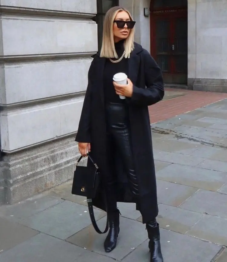 black monochromatic outfit ideas trends in 2023 chic elegant style