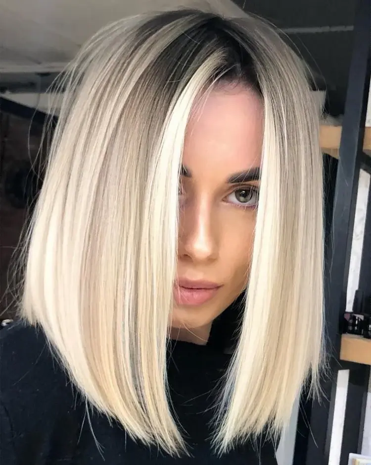 bleached lob hairstyle trends 2023