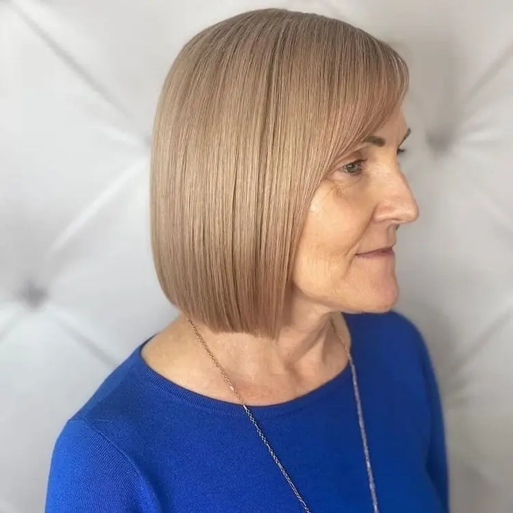 blunt bob haircut for women over 70 how to style it