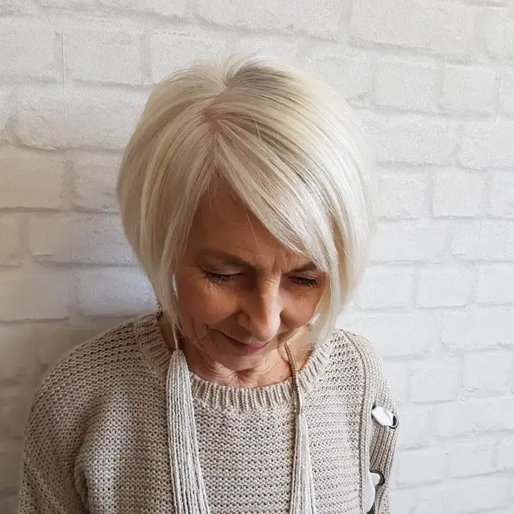 blunt haircut for women over 50 thin hair