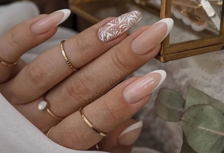bridal french wedding nails manicure trends 2023