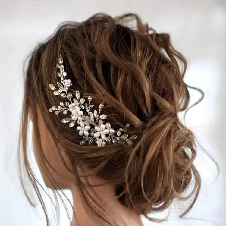 bridal hair accessories rhinestones pearls hair wedding style