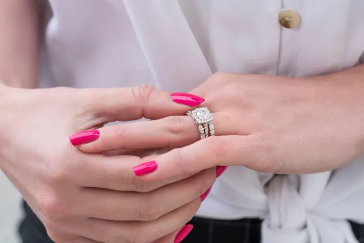 engagement manicure 2023 bride women nail trends colors
