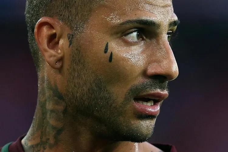 football-player-Ricardo-Quaresma-face-ink-meaning
