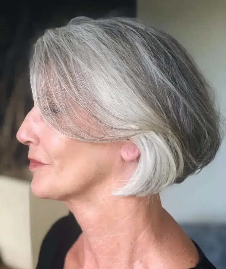 french bob for women over 50 short fine hair