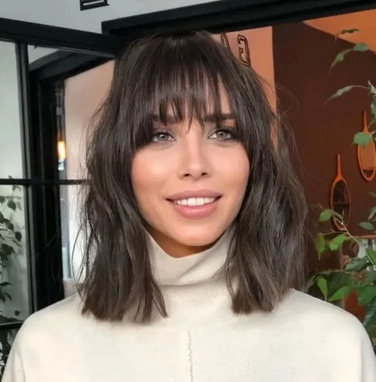 french bob with fringe bangs 2023 how to style it like the celebrities
