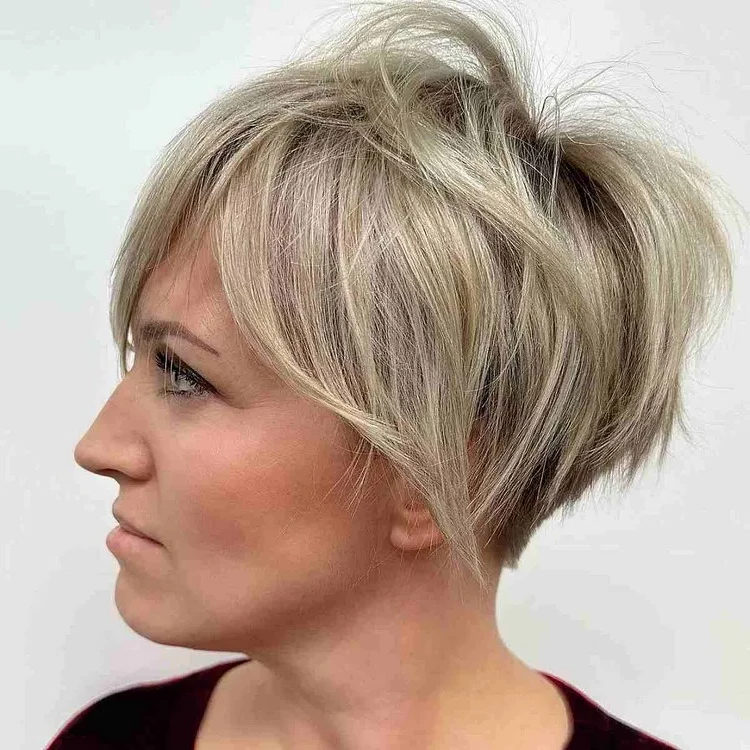 hair trends 2023 women 50 years old bixie haircut short hairstyles for thin hair