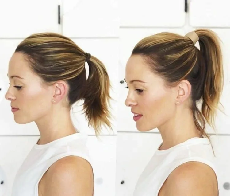 hairstyle for thin hair with pony o make a ponytail