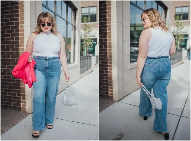 hide back fat with sleeveless tops ideas for curvy women in 2023