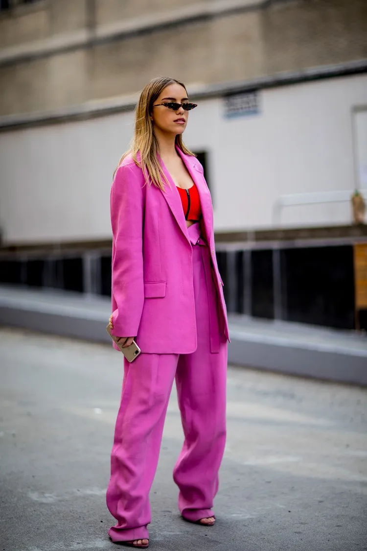 hot pink monochrome outfit ideas inspiration casual style 2023