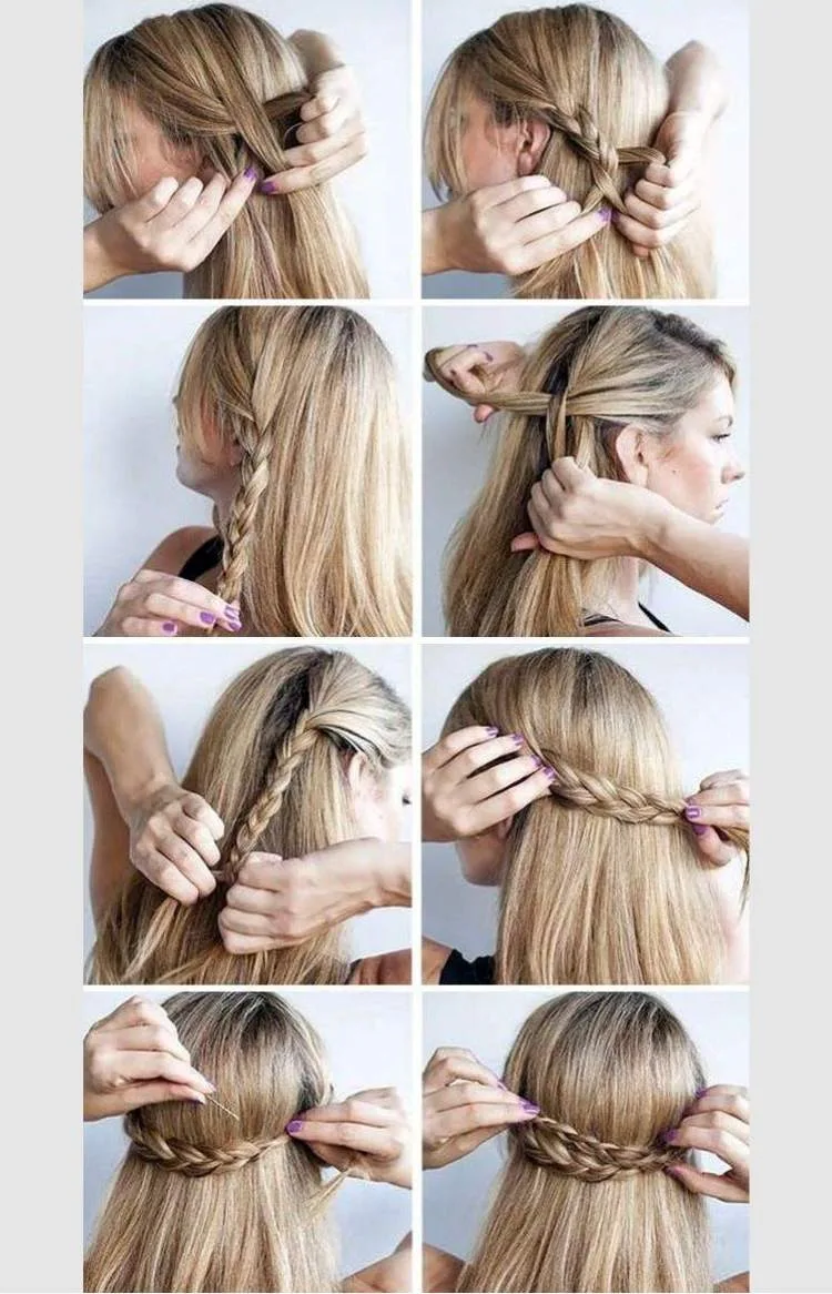 how to make boho hairstyle braided half up half down