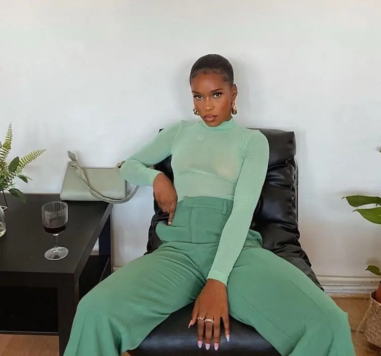 how to style different shades of green together outfit inspiration