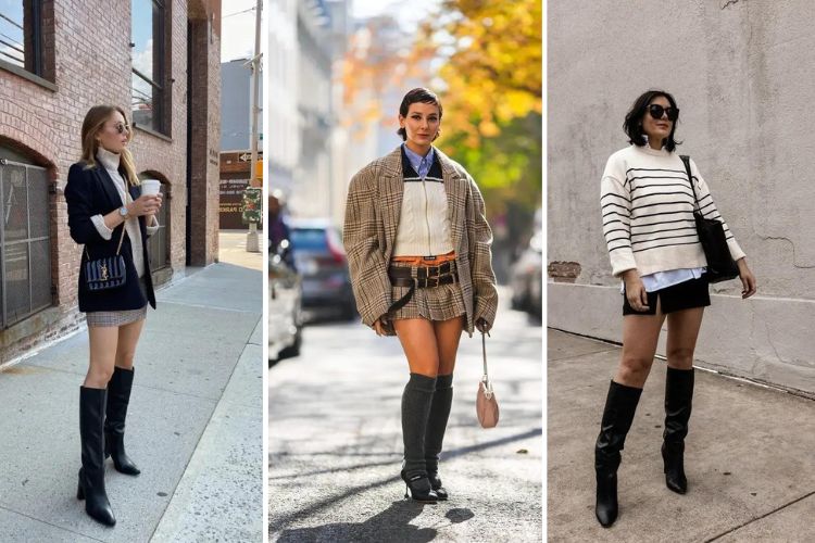 trendy ways to style a mini skirt for winter cover
