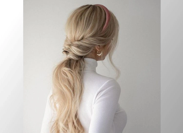 inverted ponytail romantic hairstyles for long hair